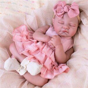 Reborn Baby Dolls Realistic Lifelike 20" Newborn Baby Doll Girls Feeding Kit
